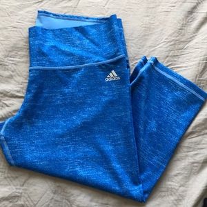 Blue workout capris